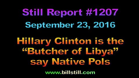 Hillary Clinton Declared "Butcher Of Libya" In 2016