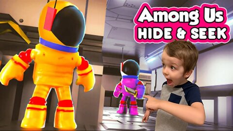 Among Us Hide N Seek 3 Round Challenge!