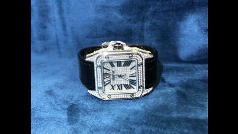 CARTIER SANTOS XL CUSTOM DIAMOND