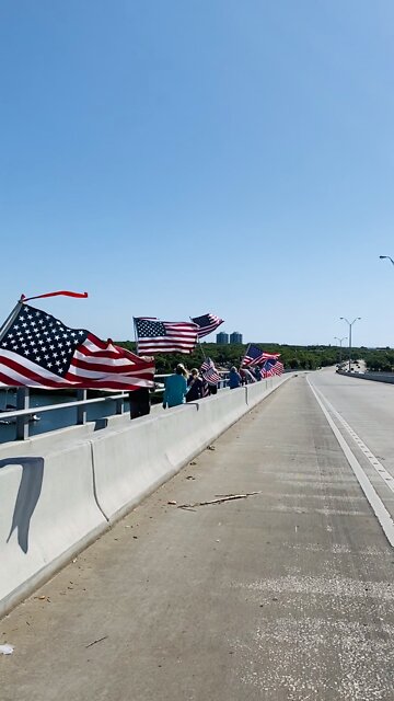 American Flag Walk - March 26, 2022 - Vero Beach, FL - *We walk Barber Bridge every Saturday 10 am*