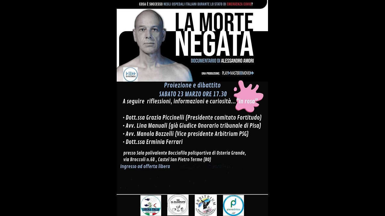 Osteria Grande 23.03.2024 Proiezione del Documentario "La Morte negata"