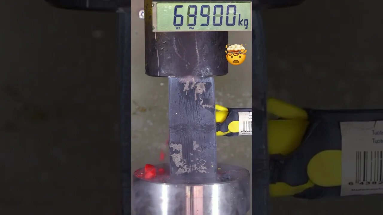 Deep frozen hammer vs. hydraulic press ⚠️🔞#shorts