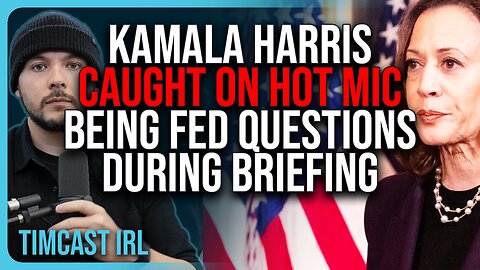 Kamala Harris CAUGHT ON HOT MIC Being Fed Questions During Hurricane Briefing