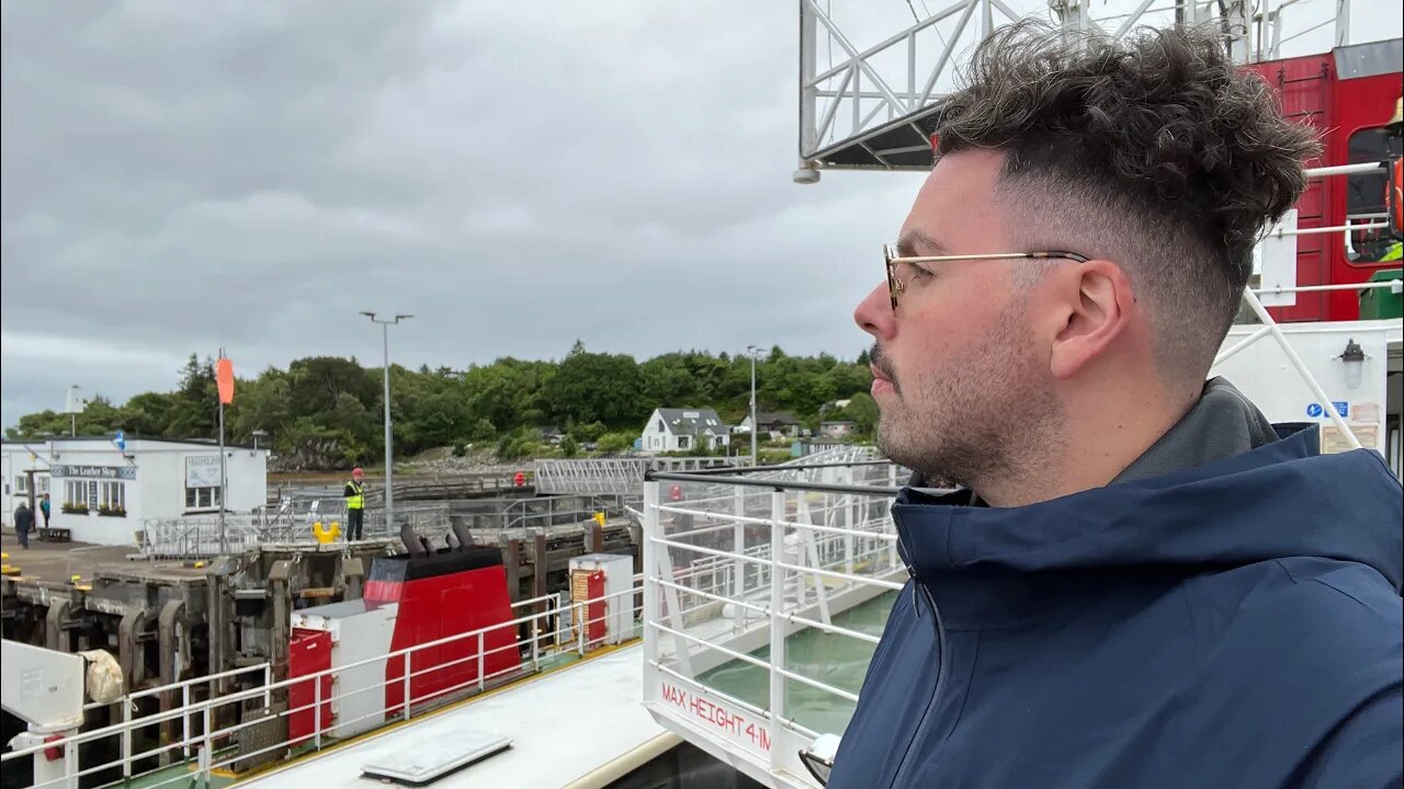 On the Ferry to Isle of Skye in Scotland