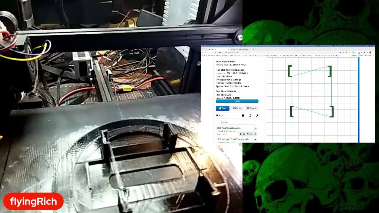 Live printing Raspberry Pi cluster bracket