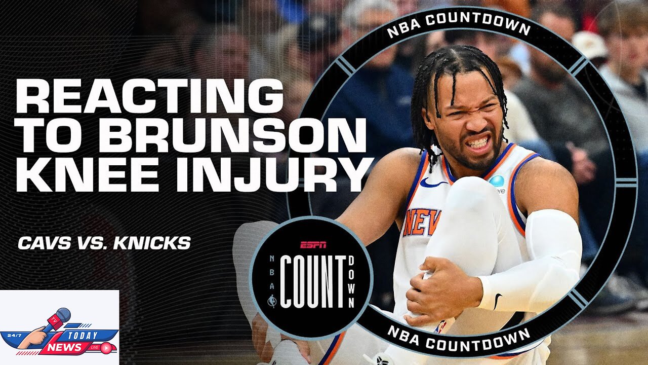 NBA Halftime's reaction to Jalen Brunson going down with an apparent knee injury