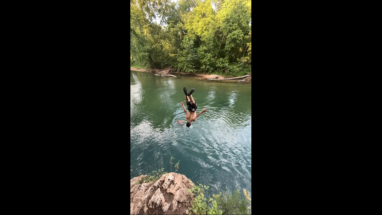 Backflip From Cliff into River