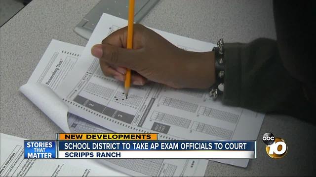 School district to take AP exam officials to court