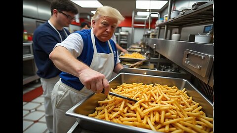 Donald Trump Makes Fries at McDonalds.