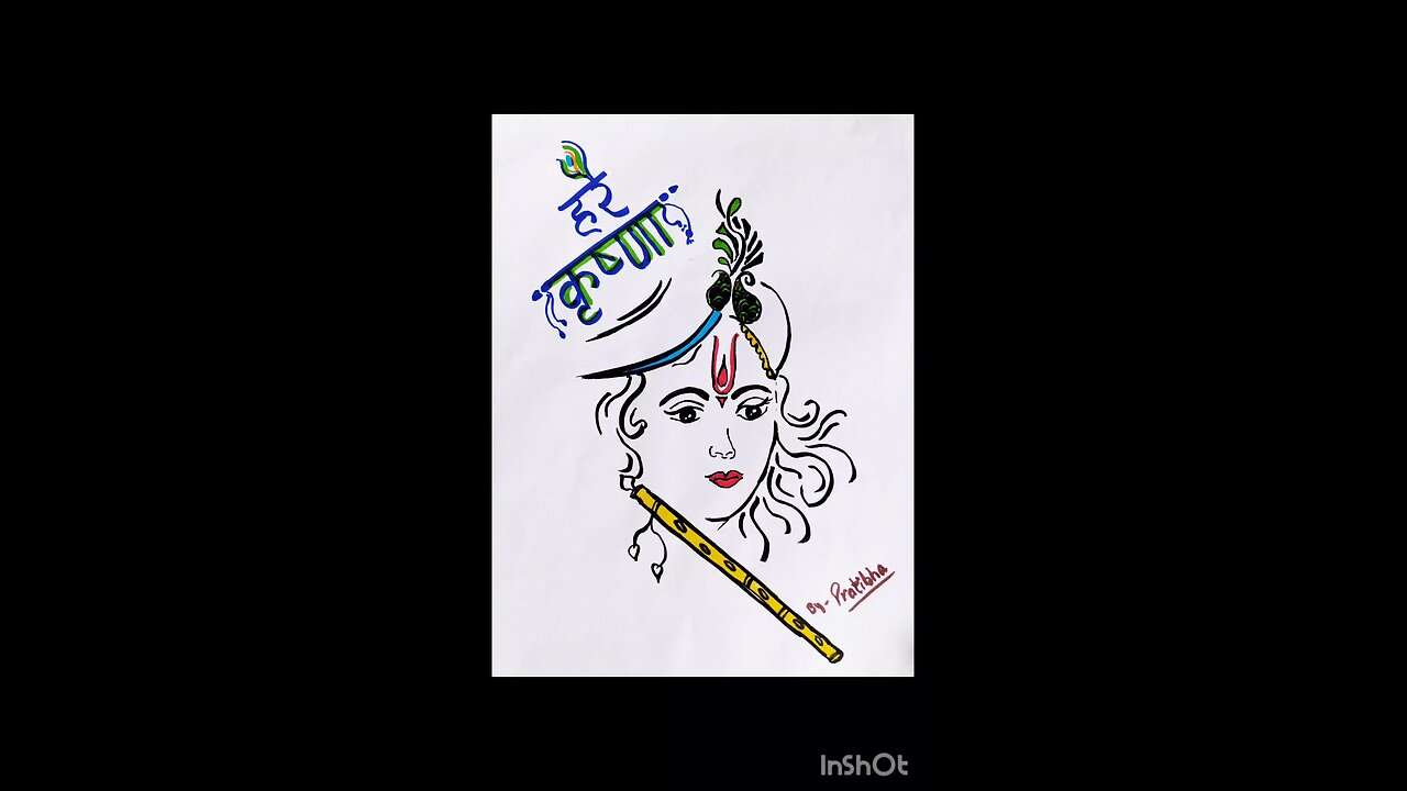 lord Krishna drawing easy and quick