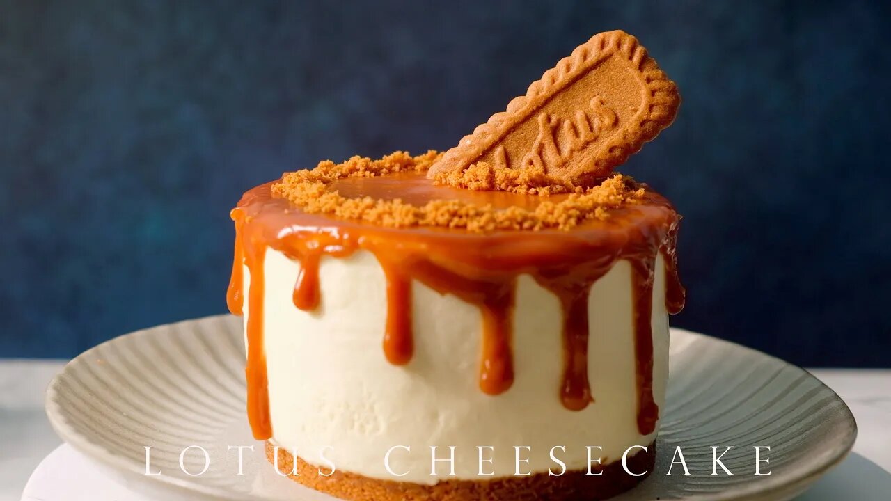 IG大熱！Lotus芝士蛋糕┃No-Bake Lotus Cheesecake