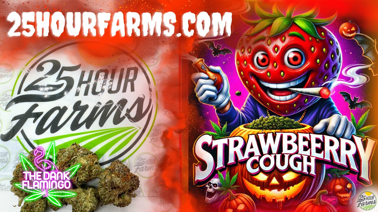 Trying Strawberry Cough THCa from 25 Hour Farms! The Dank Flamingo Cannabis Review!!