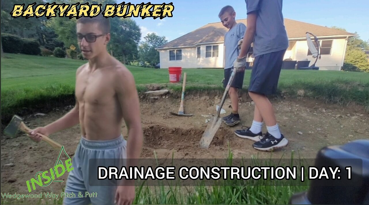 Backyard Bunker: Digging out Drainage | Day 1