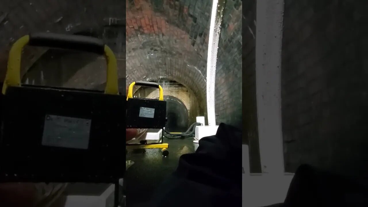 Getting Soaked in Standedge Tunnel Waterfall#standegetunnel#yorkshire#boats#water