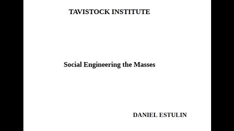 Dialect-intel: A beginning into social conditioning and Tavistok