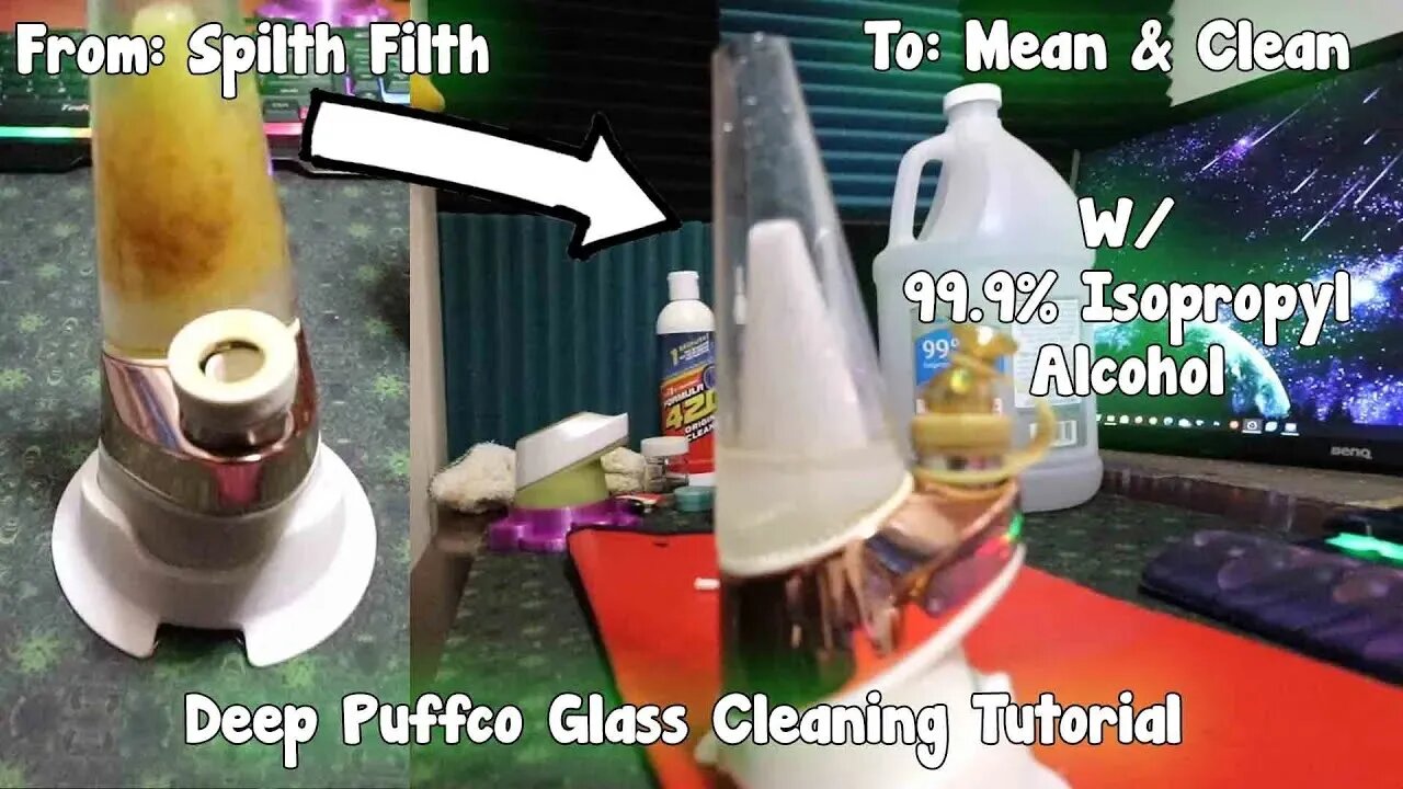 Cleaning An Abused Filthy Puffco Peak Glass, Base& Exterior Tool List in Description