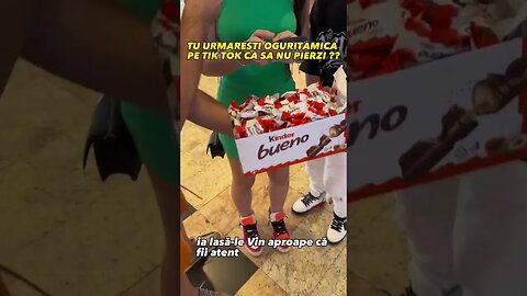 CASTIGA 256 DE KINDER BUENO DACA MA URMARESTI PE TIKTOK #oguritamica #mancaciosul #food