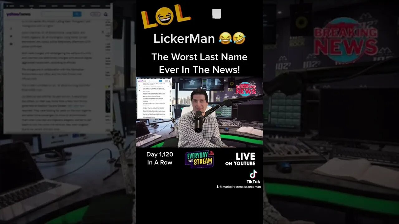 LickerMan Gets Arrested, Charged With Worst Name In History 🤣 #shorts
