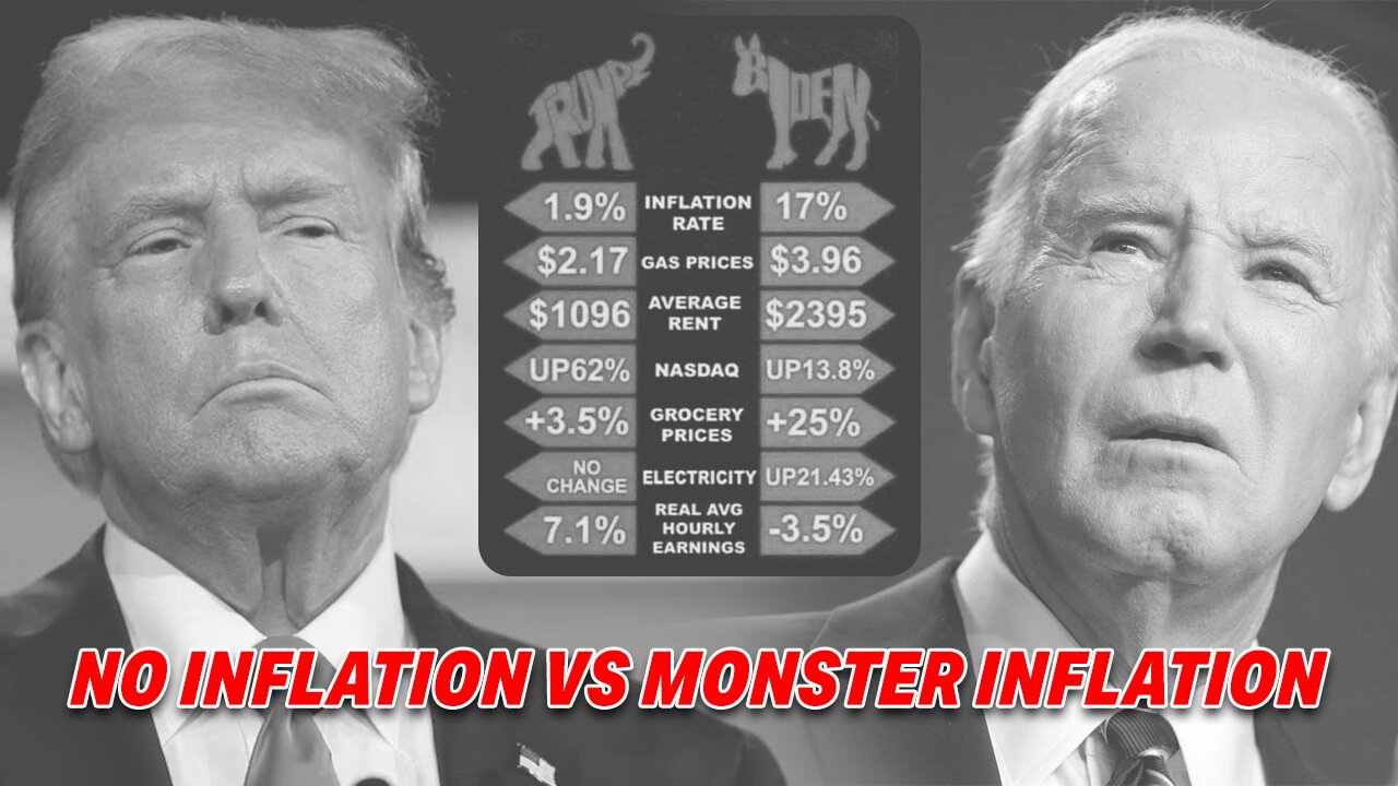 DONALD TRUMP VS BIDEN/HARRIS: NO INFLATION VS MONSTER INFLATION!