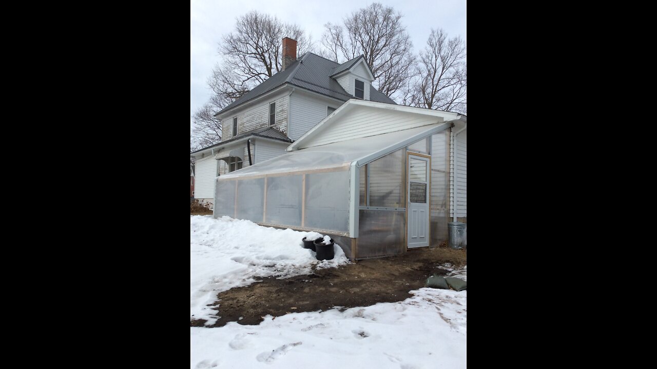 Greenhouse snow swept