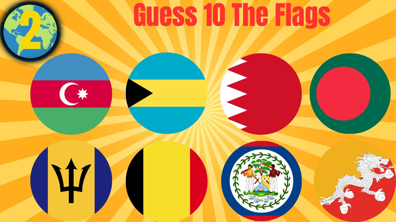 Guess The Country Flags in 10 sec | Flag Quiz | Hard Challenge