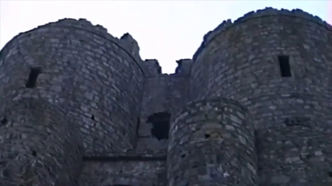 Harlech castle North Wales Christmas 1991.