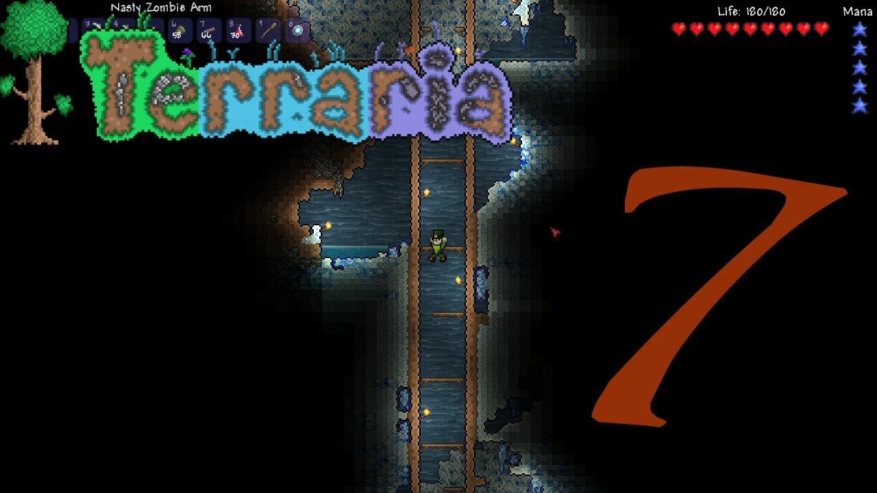 Let's Play Terraria part 7 - reaching obsidian [PC version]