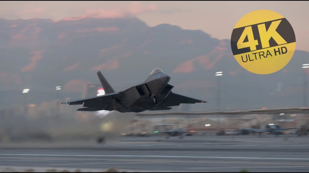 United States Air Force Weapons School take offs in 4K