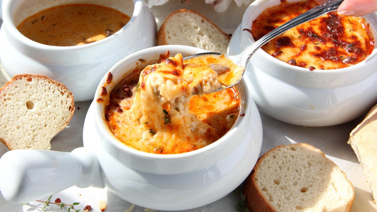 Extra Smoky French Onion Soup with Mushrooms