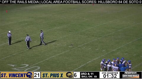 Between The Lines Friday Night Football: St. Vincent Indians vs St. Pius X Lancers