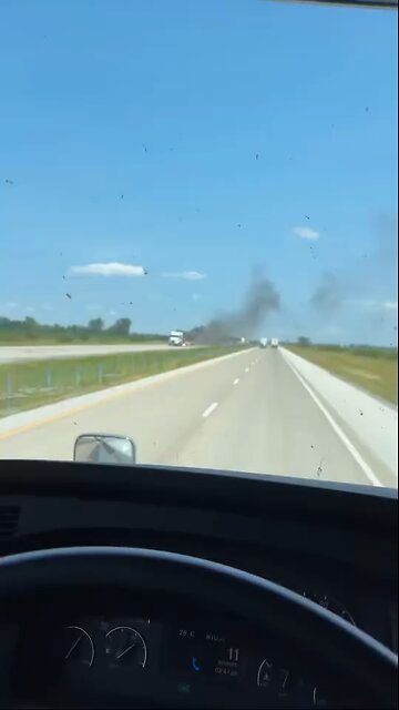Truck fire in ontario