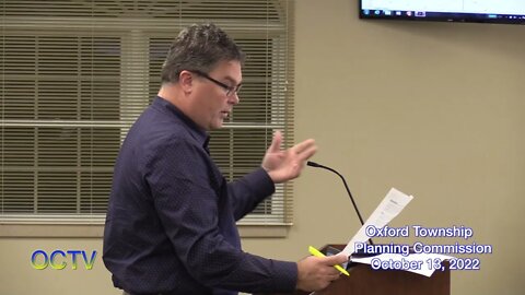 Oxford Township Planning Commission 101322