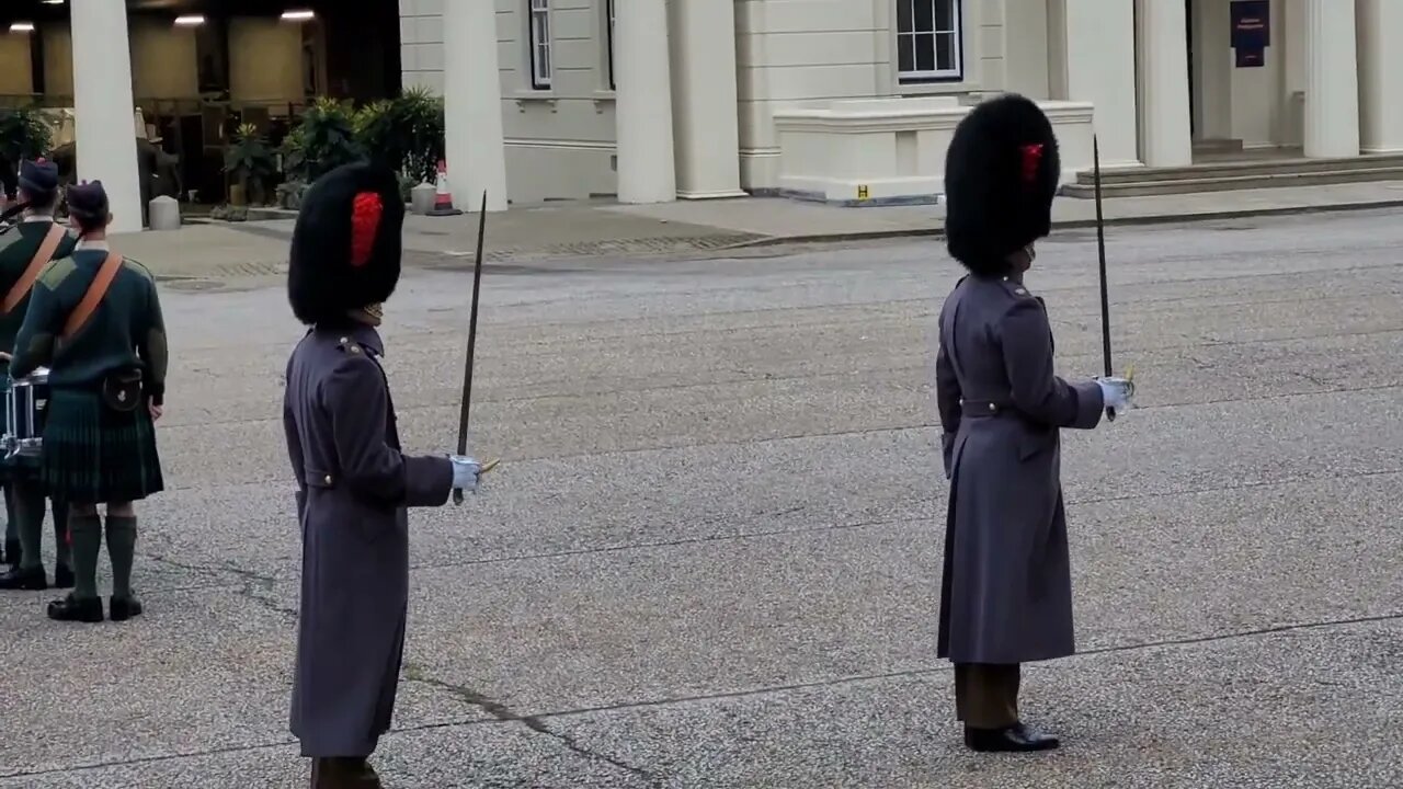 Rehearsal Wellington barracks The kings guards #london