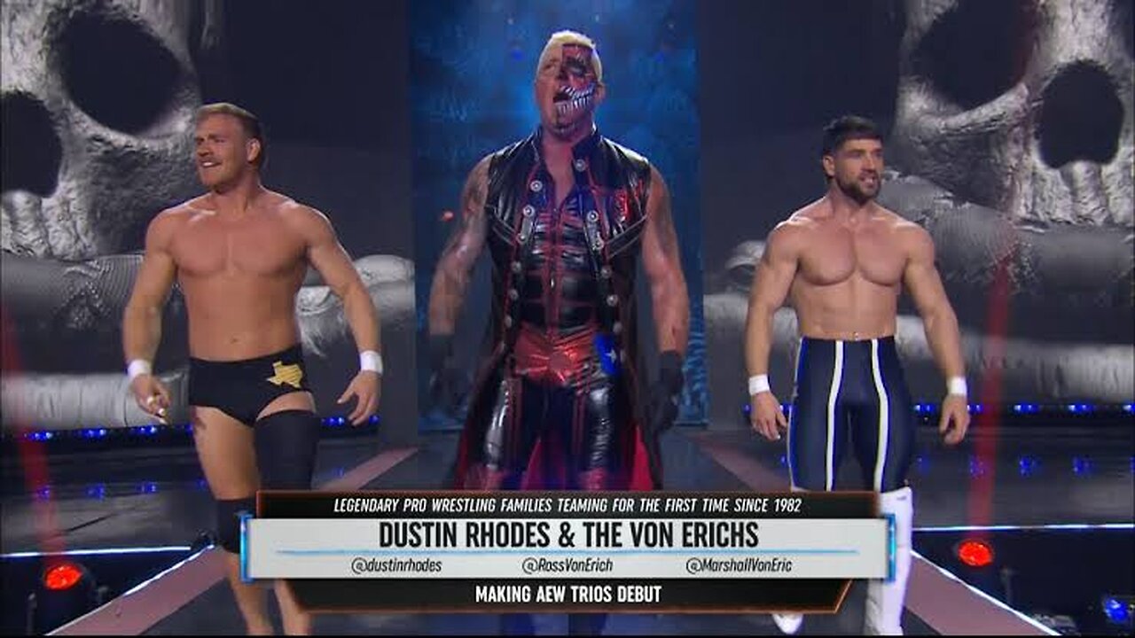 Dustin Rhodes and The Von Erichs vs Cage of Agony