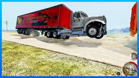 TruckFails | Trucks vs Potholes #243 | BeamNG.Drive |TrucksFails