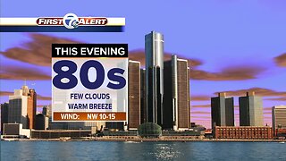 Metro Detroit Forecast: Humidity dropping; mid 80s today
