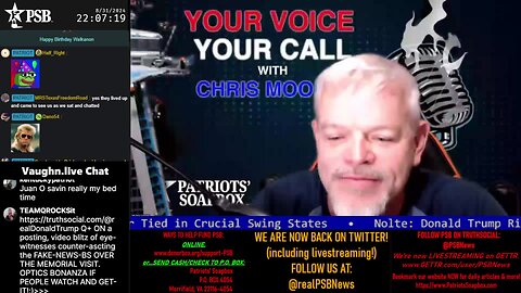 2024-08-31 22:00 EDT - Your Voice, Your Call: with Chris Moore