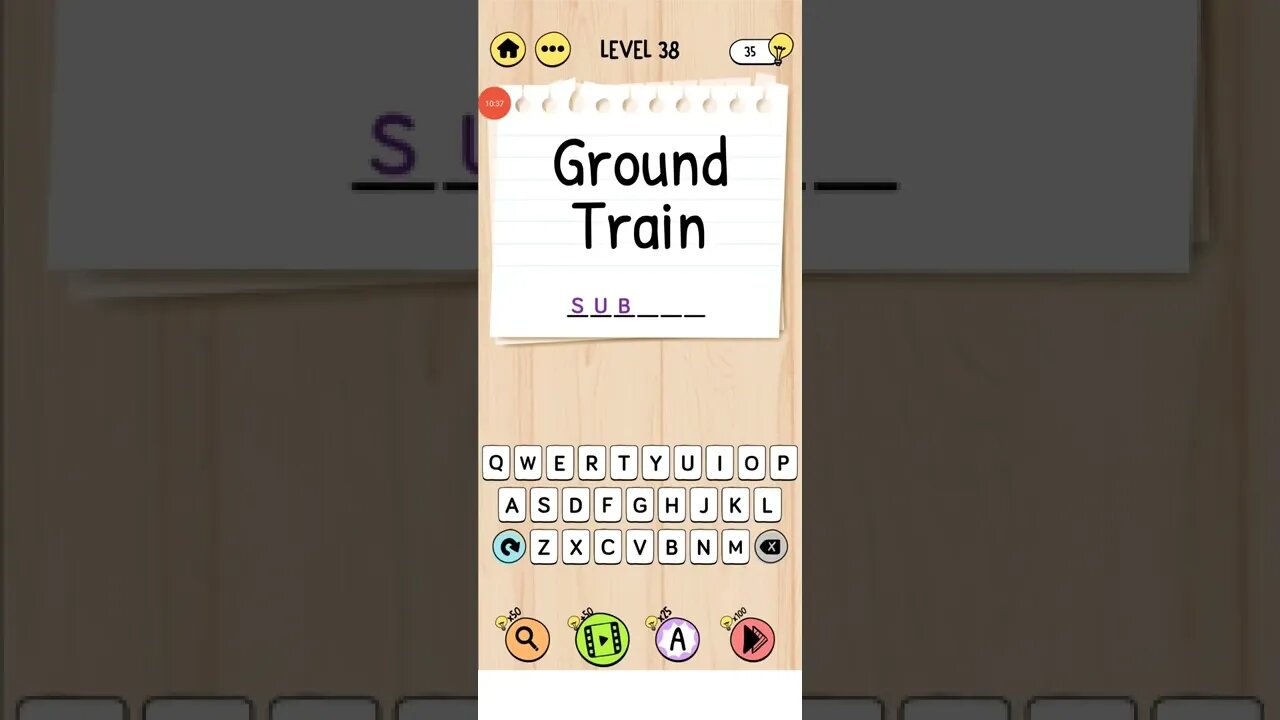 Brain Test Tricky Words Level 38