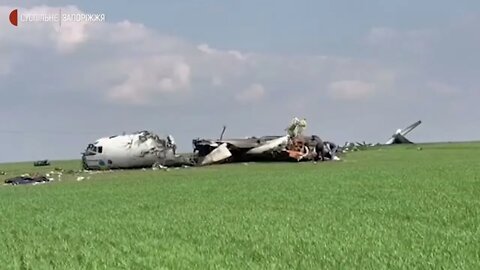 Ukrainian Antonov An-26 crash site in the Zaporozhye region