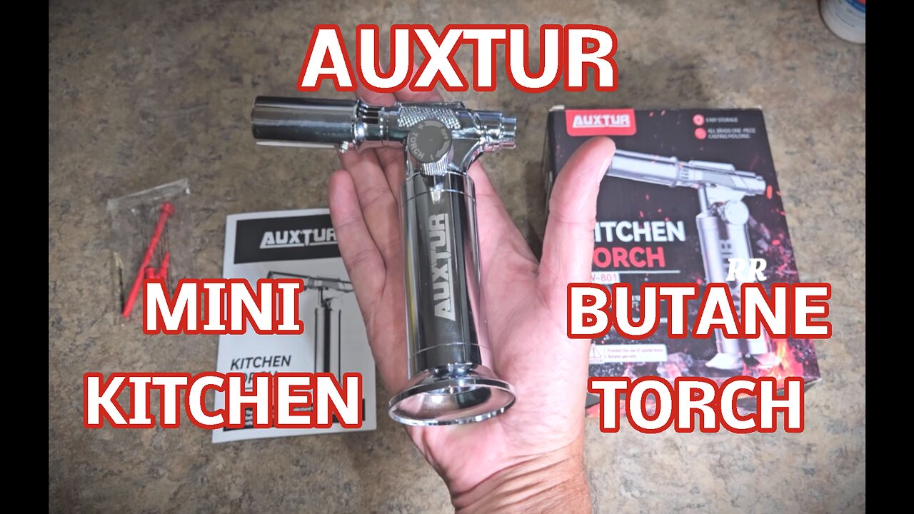 Auxtur Mini Kitchen Butane Torch with Adjustable Flame