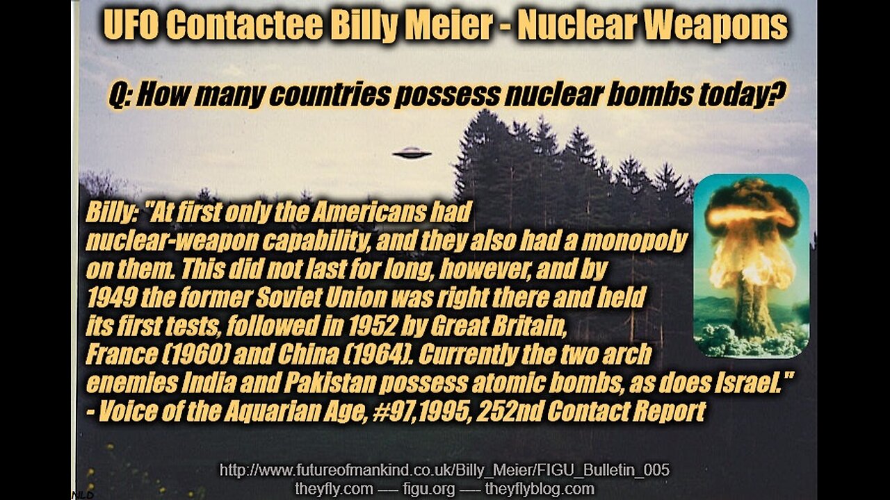 Billy Meier UFO Contact Reports - Nuclear Explosion Effects