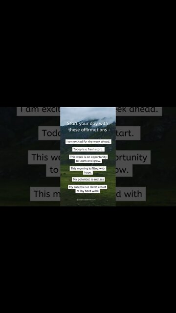 Start your week off right with these inspiring affirmations