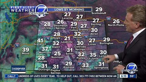 The next storm will hit Colorado on Friday, with a chance of rain and snow in Denver