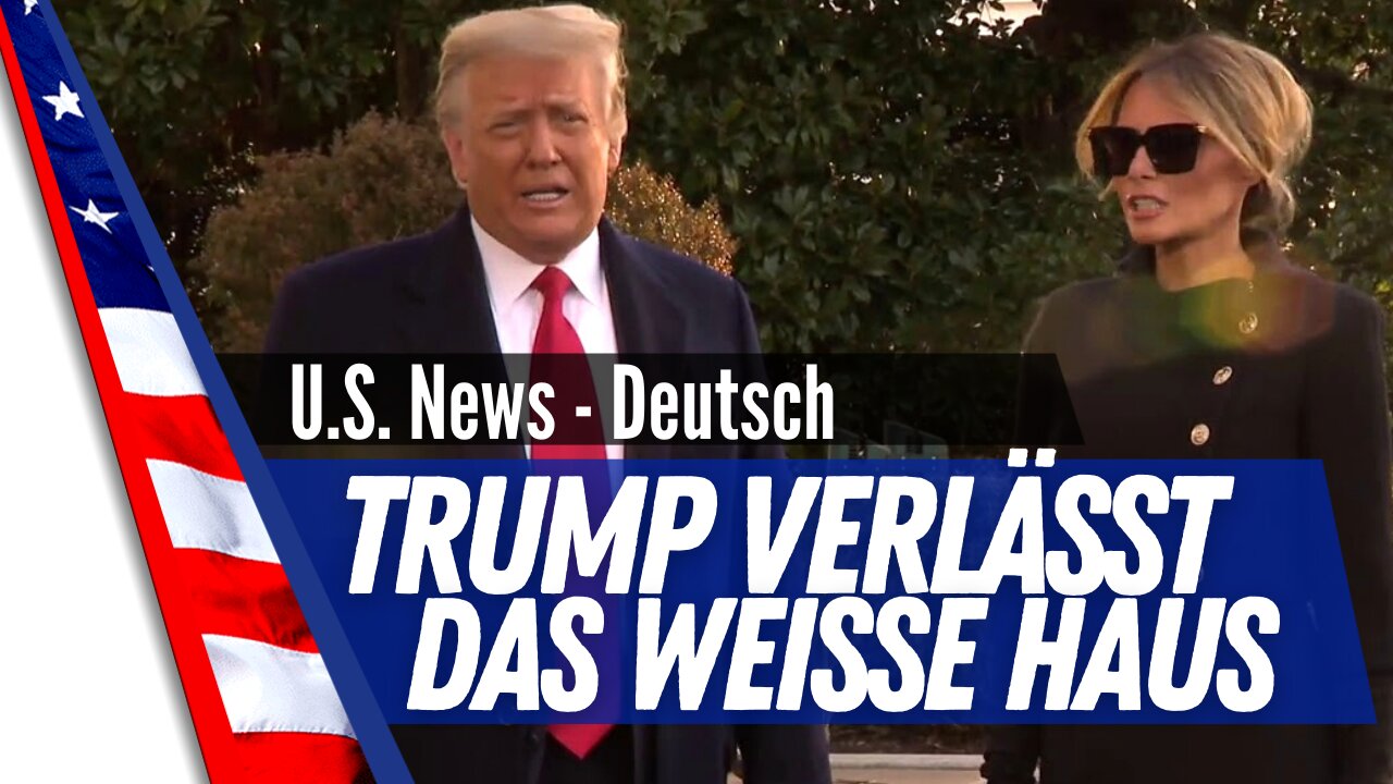 Donald Trump & First Lady verlassen gemeinsam das Weisse Haus in Washington und sagen bis bald ...