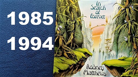 BOOK COVER REVIEW: IN SEARCH OF FOREVER, Rodney Matthews 1985 (1994) PAPER TIGER, Dragon's World Ltd