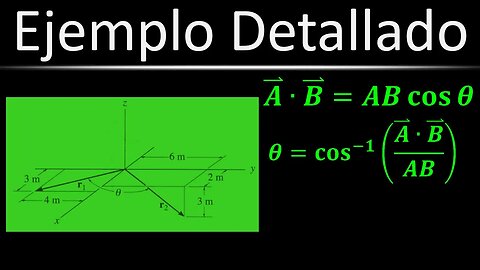 [Práctica] (Ej. 25) Ángulos Entre Dos Colas de Vector Usando Producto Punto | Estática