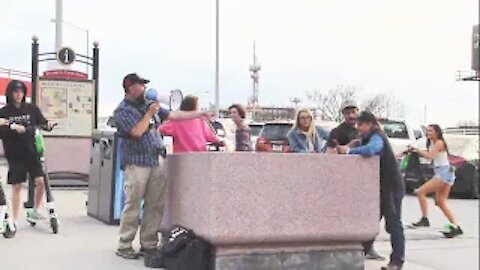 2019 Supercross Championship in Atlanta, GA - Street Preaching - Street Preacher Kerrigan Skelly