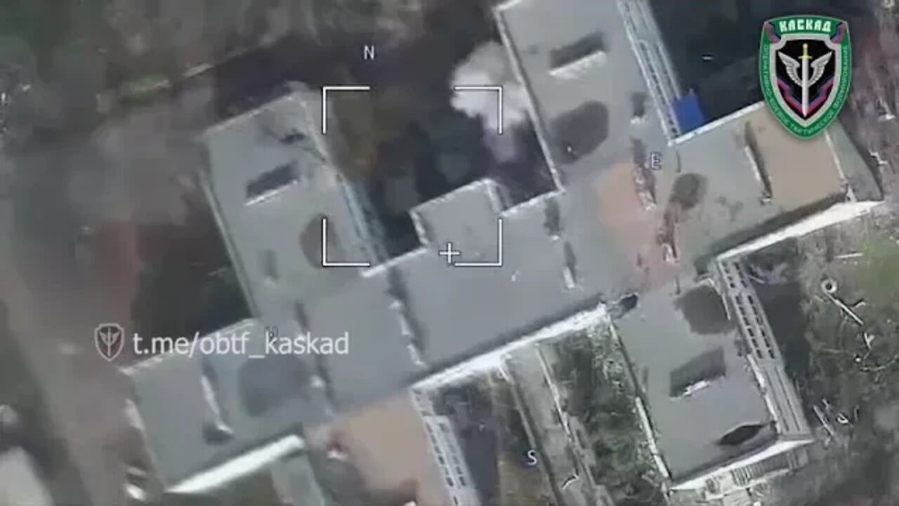 Russian kamikaze UAV Lancet striking Ukrainian equipment