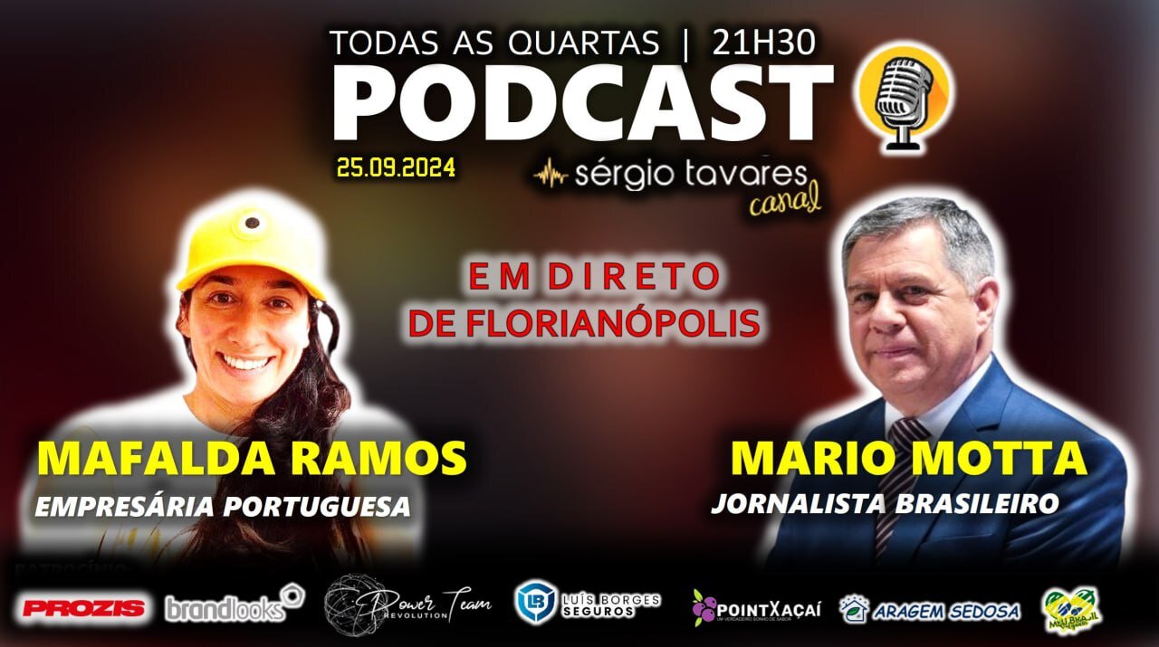 🇵🇹|🎙𝗣𝗢𝗗𝗖𝗔𝗦𝗧 em direto de Florianópolis: Mário Motta e Mafalda Ramos - Episódio 18