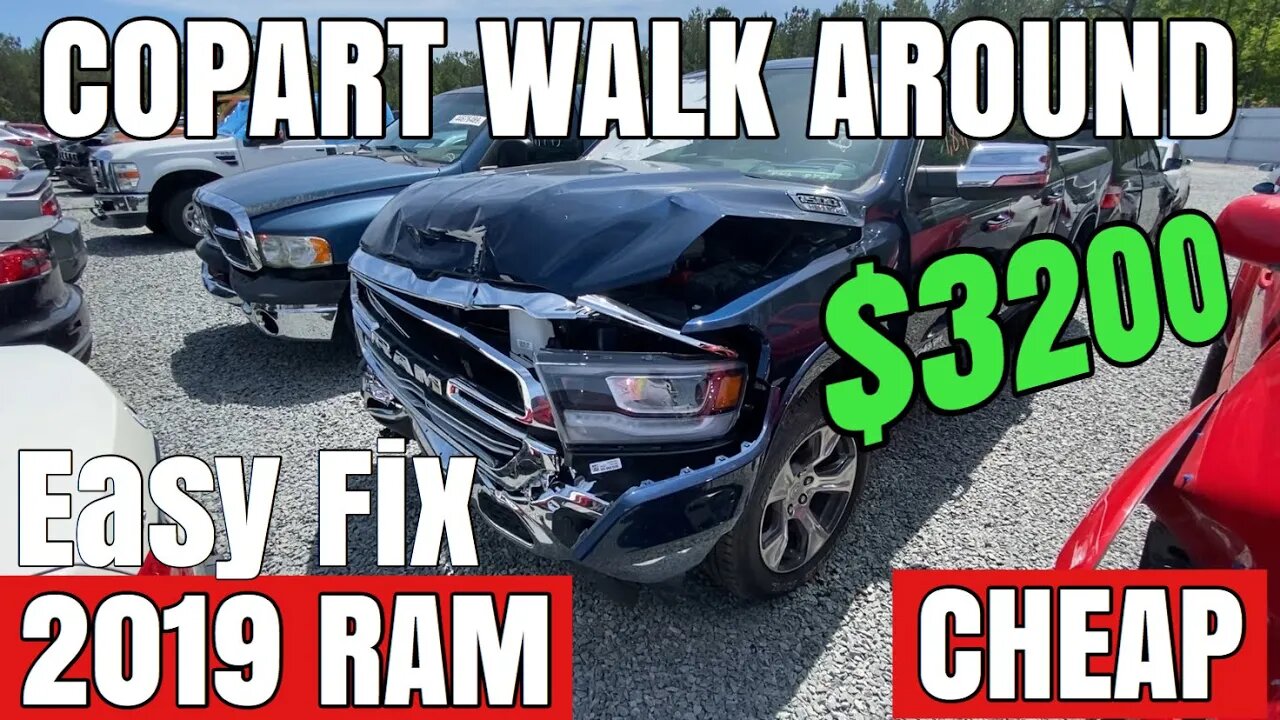 Copart Walk Around 2019 Ram $3200, Mitsubishi Evolution X